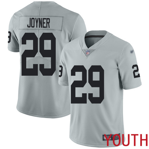 Oakland Raiders Limited Silver Youth Lamarcus Joyner Jersey NFL Football #29 Inverted Legend Jersey->youth nfl jersey->Youth Jersey